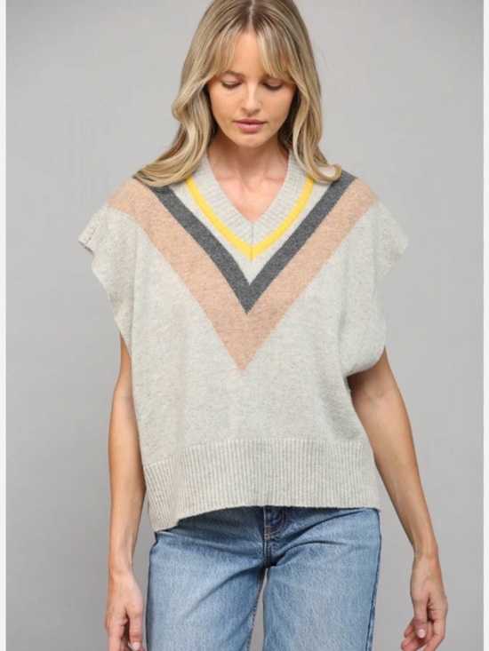 Fate Sweaters - Fate MidiUmi Cricket V-Neck Knit Wool Blend Oversized Vest